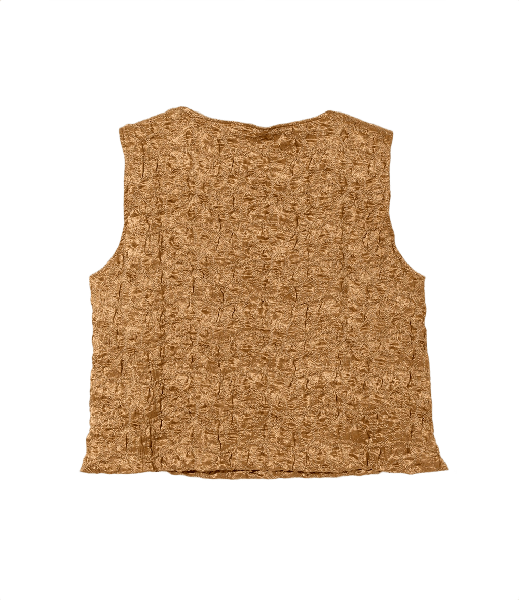 C.C. Vest - Brown - Embroidery Satin - Needles Official Store | Track Pants Jackets and Collections