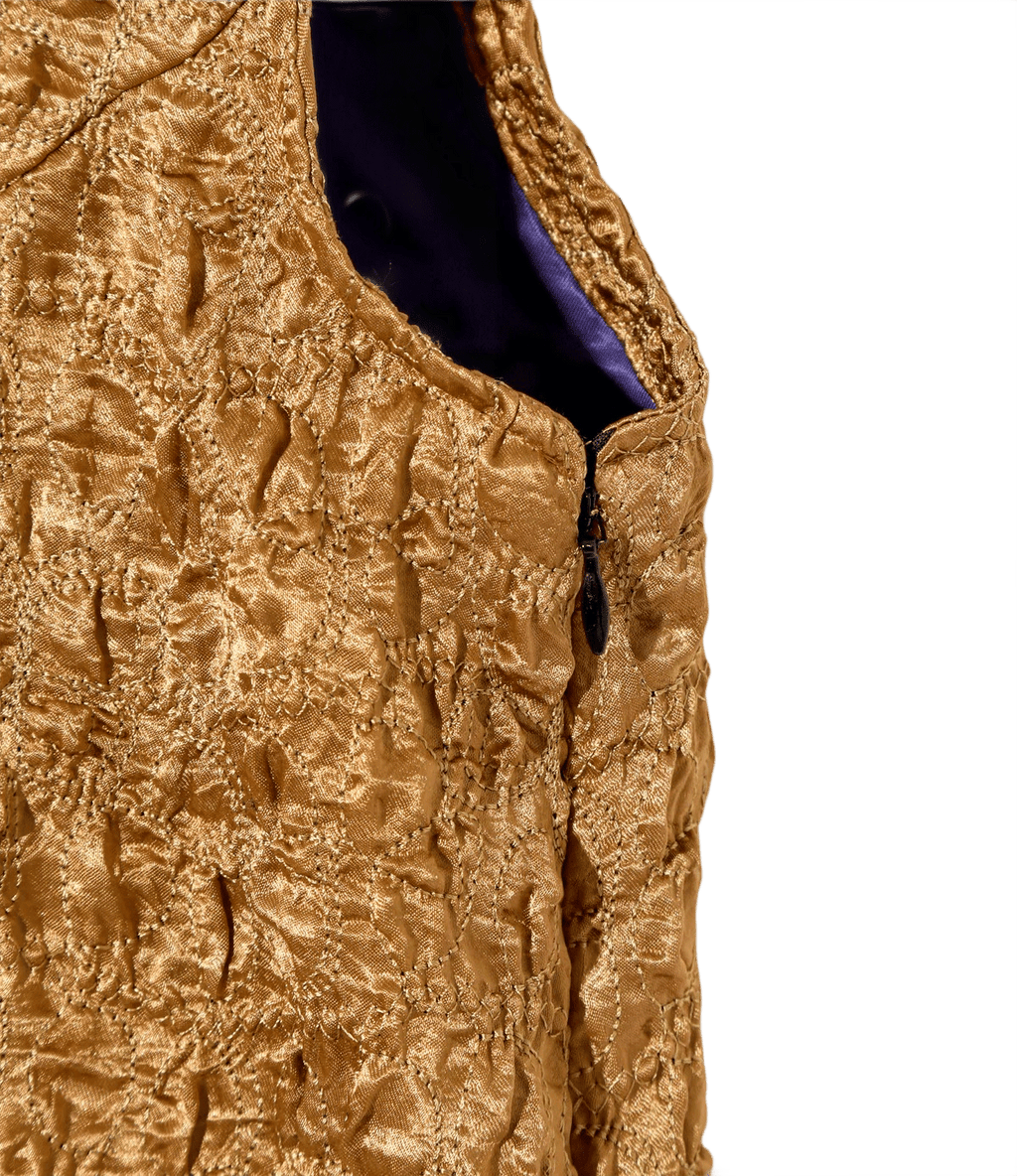 C.C. Vest - Brown - Embroidery Satin - Needles Official Store | Track Pants Jackets and Collections