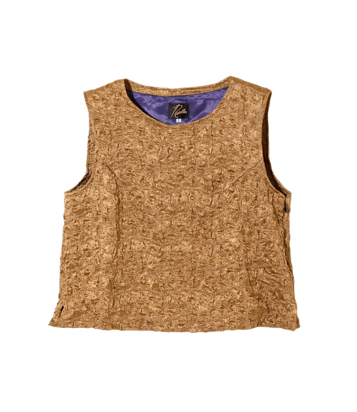 C.C. Vest - Brown - Embroidery Satin - Needles Official Store | Track Pants Jackets and Collections