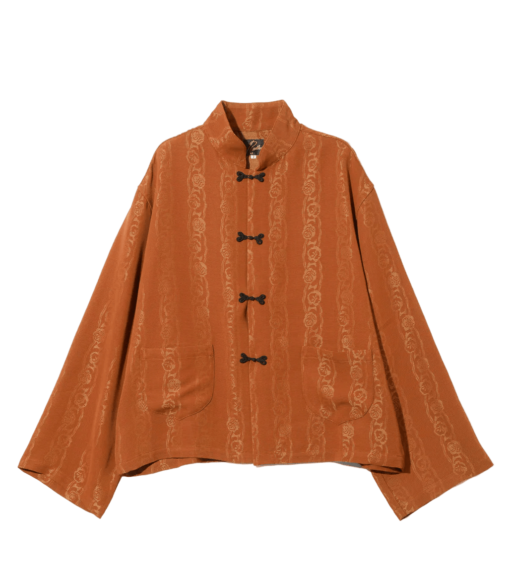China Shirt - Rust - Abstract Jacquard - Needles Official Store | Track Pants Jackets and Collections