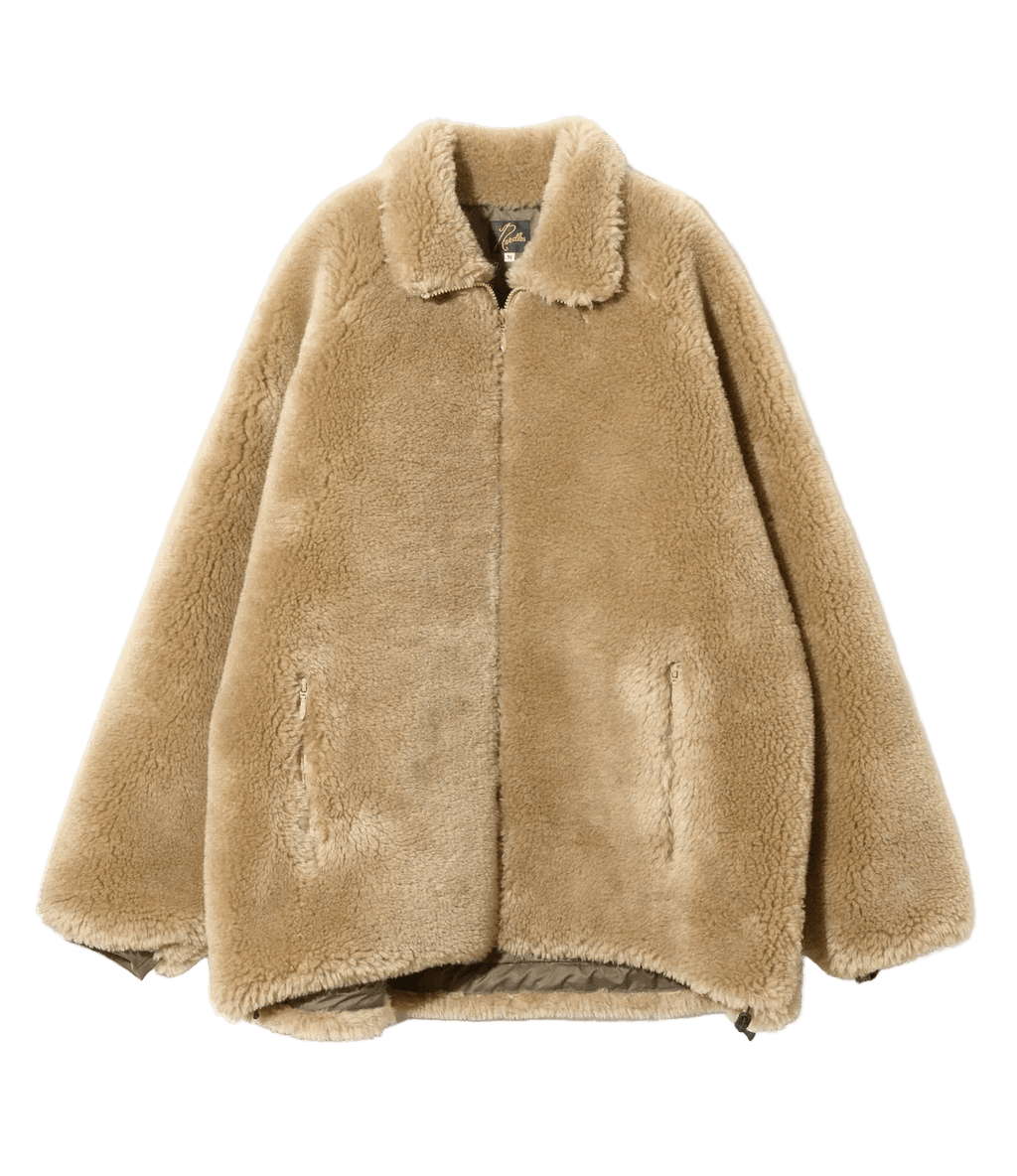 Faux Fur Jacket - Beige - Acrylic Pile - Needles Official Store | Track Pants Jackets and Collections