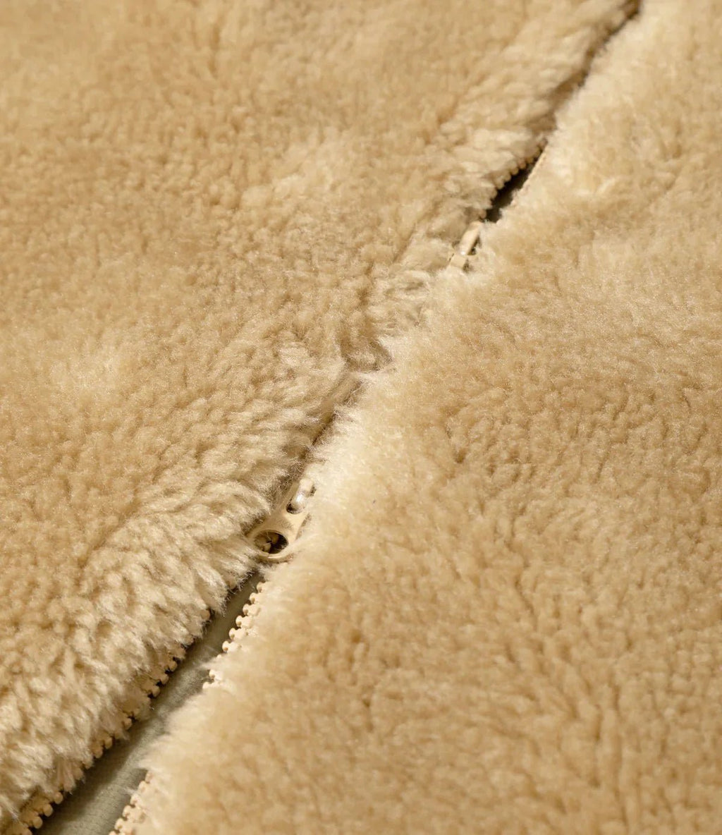 Faux Fur Jacket - Beige - Acrylic Pile - Needles Official Store | Track Pants Jackets and Collections