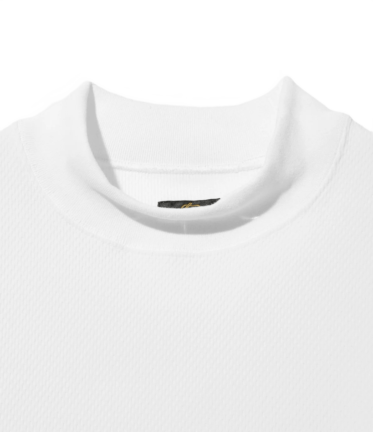 L/S Mock Neck Tee - White - Poly Waffle Jersey - Needles Official Store | Track Pants Jackets and Collections