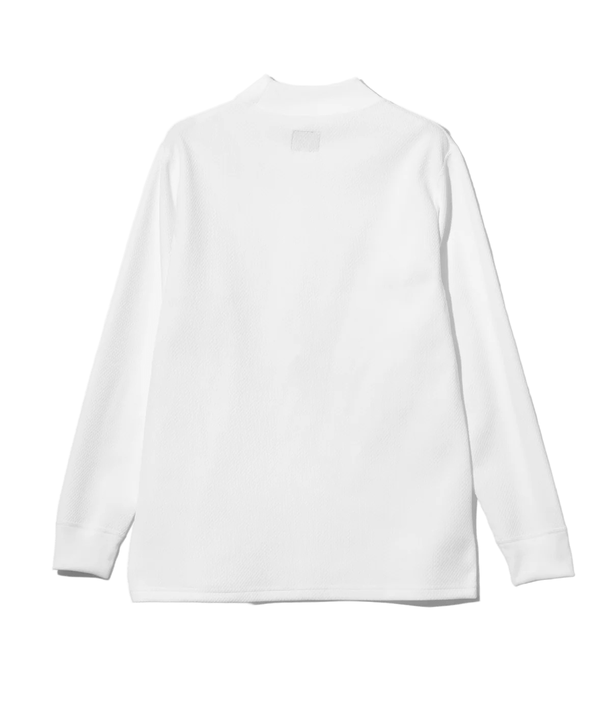 L/S Mock Neck Tee - White - Poly Waffle Jersey - Needles Official Store | Track Pants Jackets and Collections