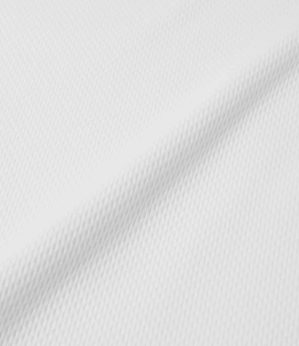 L/S Mock Neck Tee - White - Poly Waffle Jersey - Needles Official Store | Track Pants Jackets and Collections