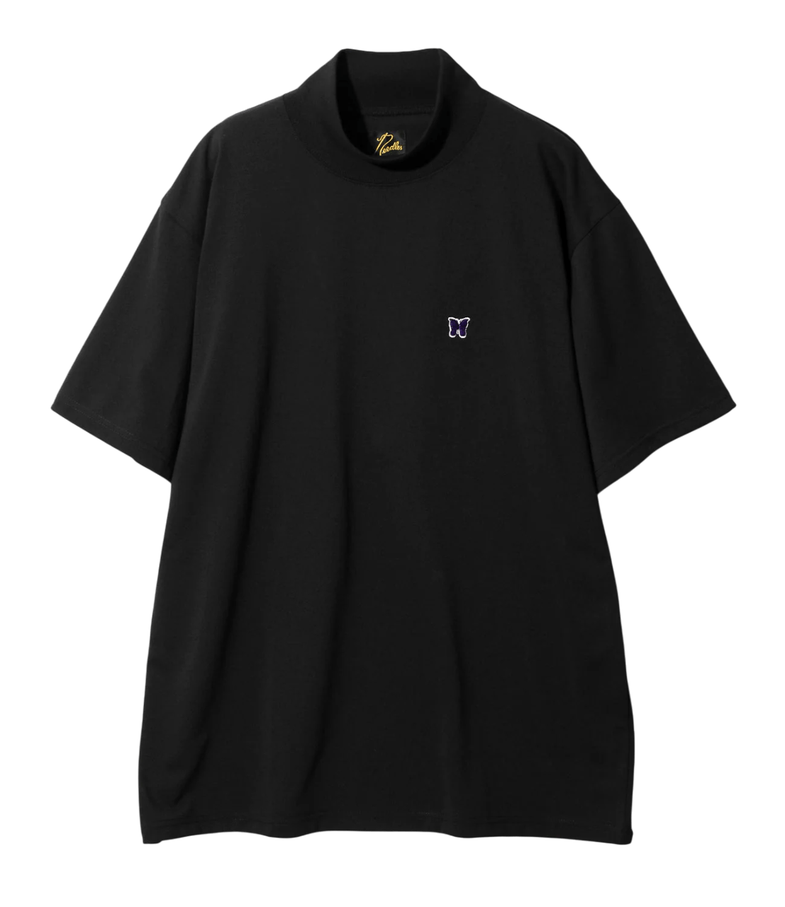 Needles Mock Neck T-shirt Short Sleeves - Black - Needles Official Store | Track Pants Jackets and Collections