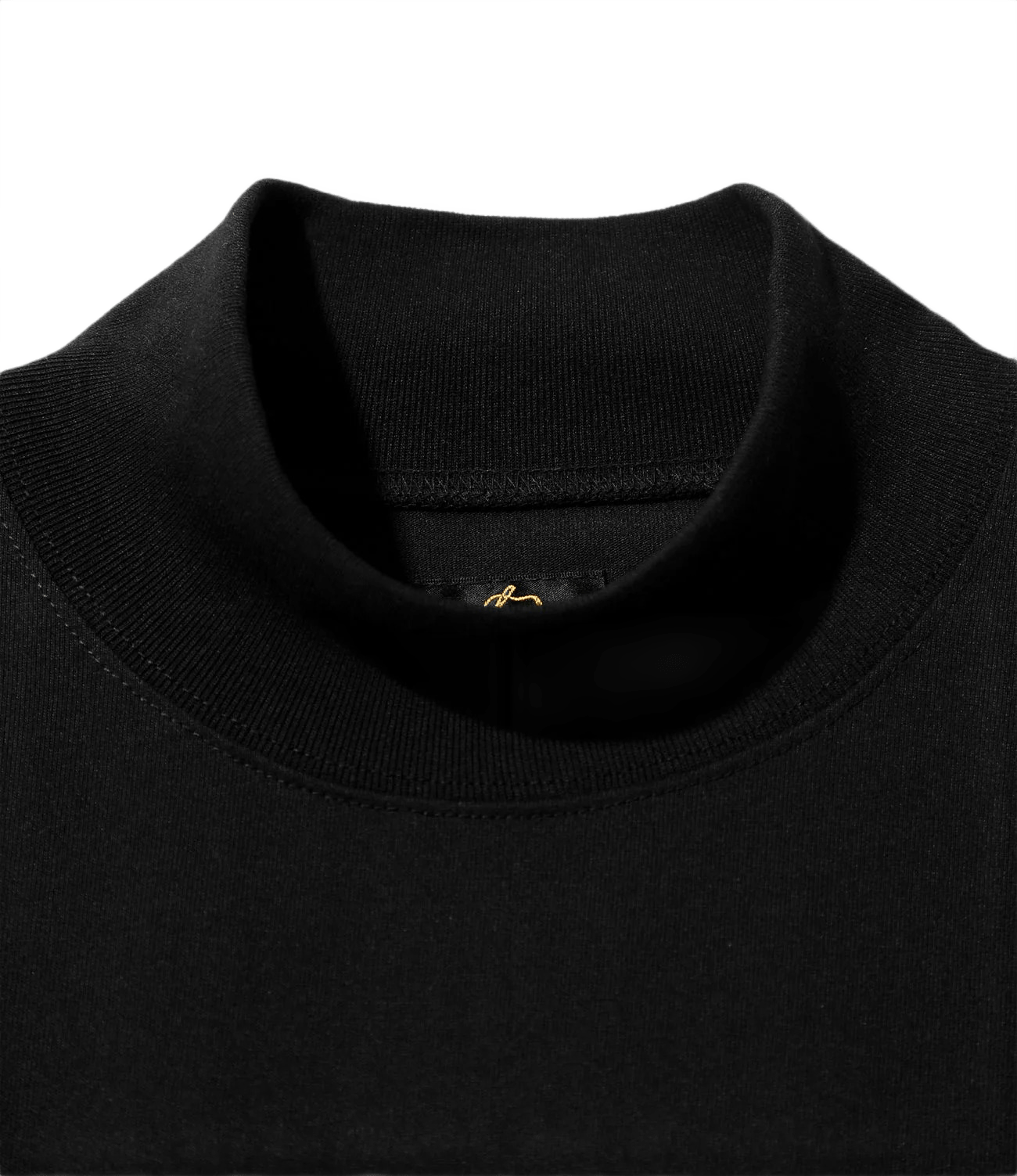 Needles Mock Neck T-shirt Short Sleeves - Black - Needles Official Store | Track Pants Jackets and Collections