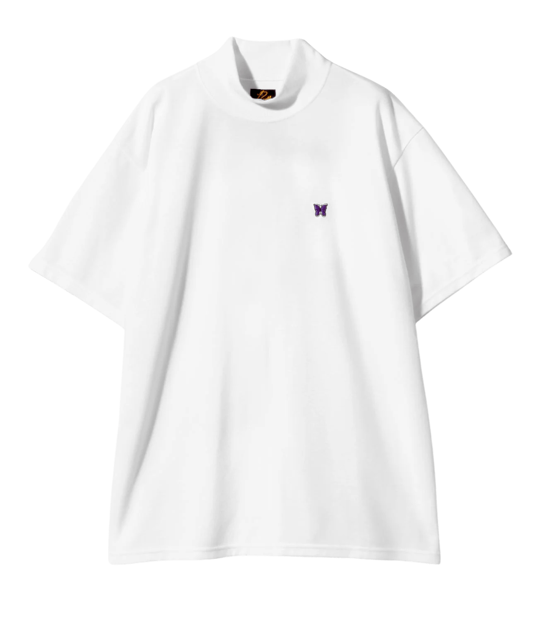 Needles Mock Neck T-shirt Short Sleeves - White - Needles Official Store | Track Pants Jackets and Collections