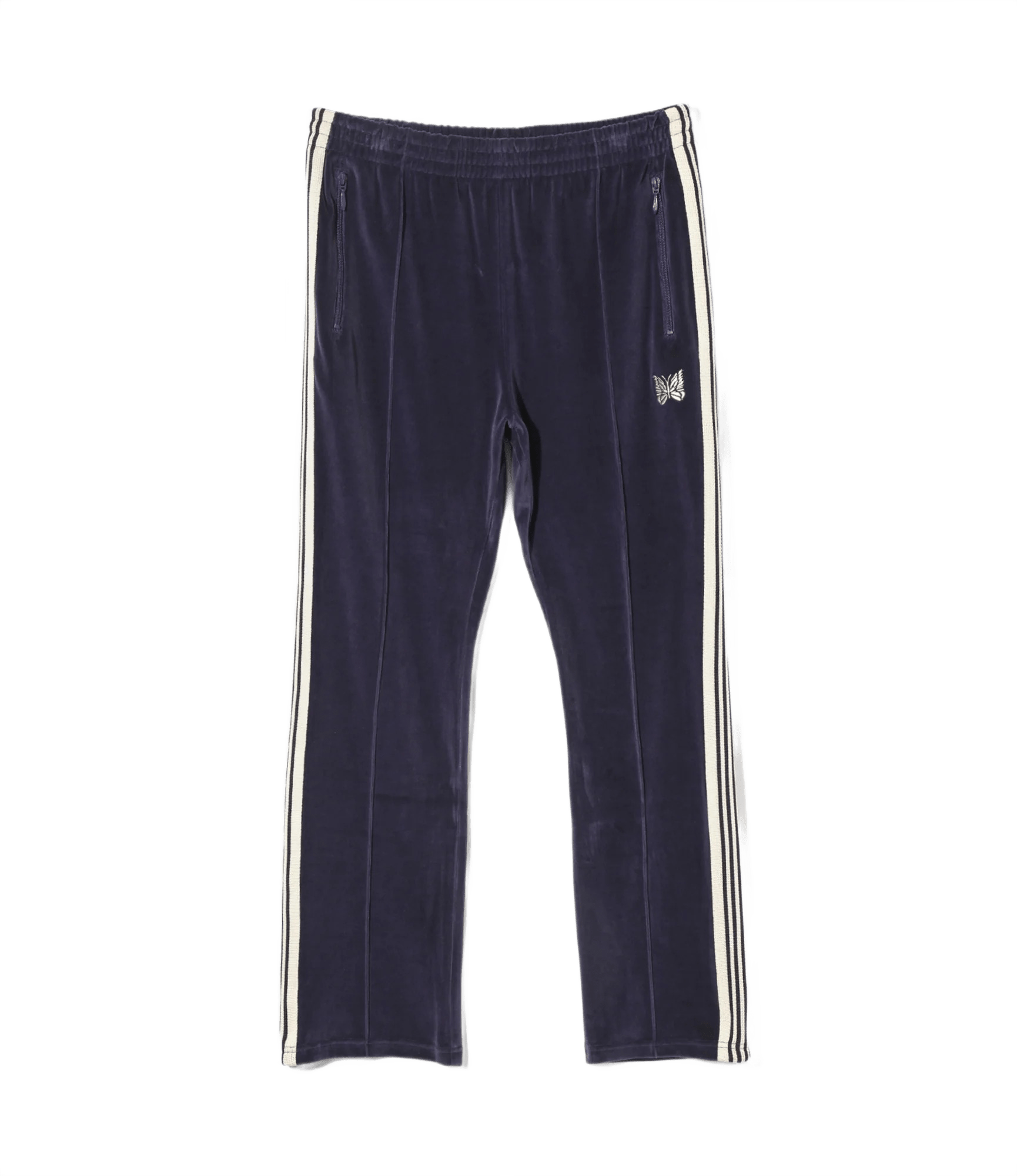 Needles Narrow Track Pants - Navy Velour - Needles Official Store | Track Pants Jackets and Collections