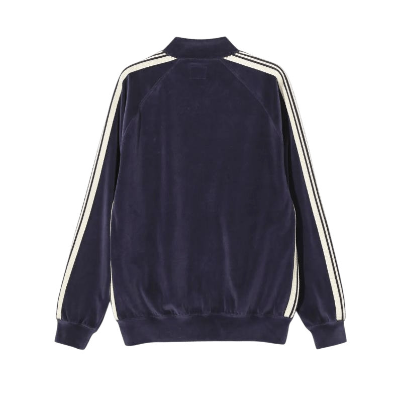 Needles Velour Rib Collar Track Jacket - Navy - Needles Official Store | Track Pants Jackets and Collections