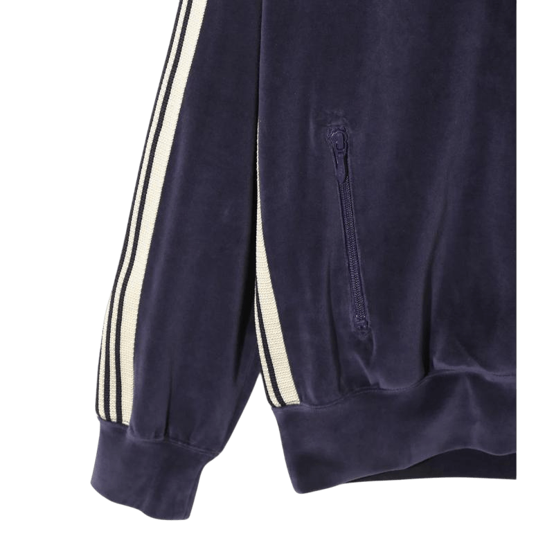 Needles Velour Rib Collar Track Jacket - Navy - Needles Official Store | Track Pants Jackets and Collections