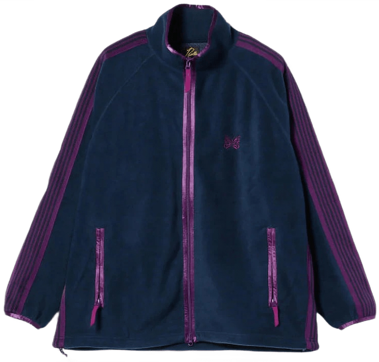 Needles x Beams Fleece Track Jacket - Navy Purple - Needles Official Store | Track Pants Jackets and Collections