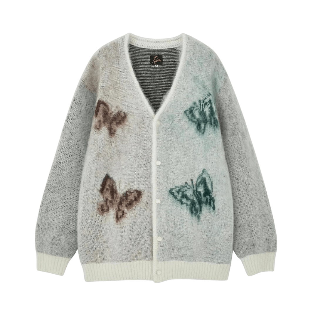 Needles x Studious Mohair Papillon Cardigan - Natural Ivory - Needles Official Store | Track Pants Jackets and Collections